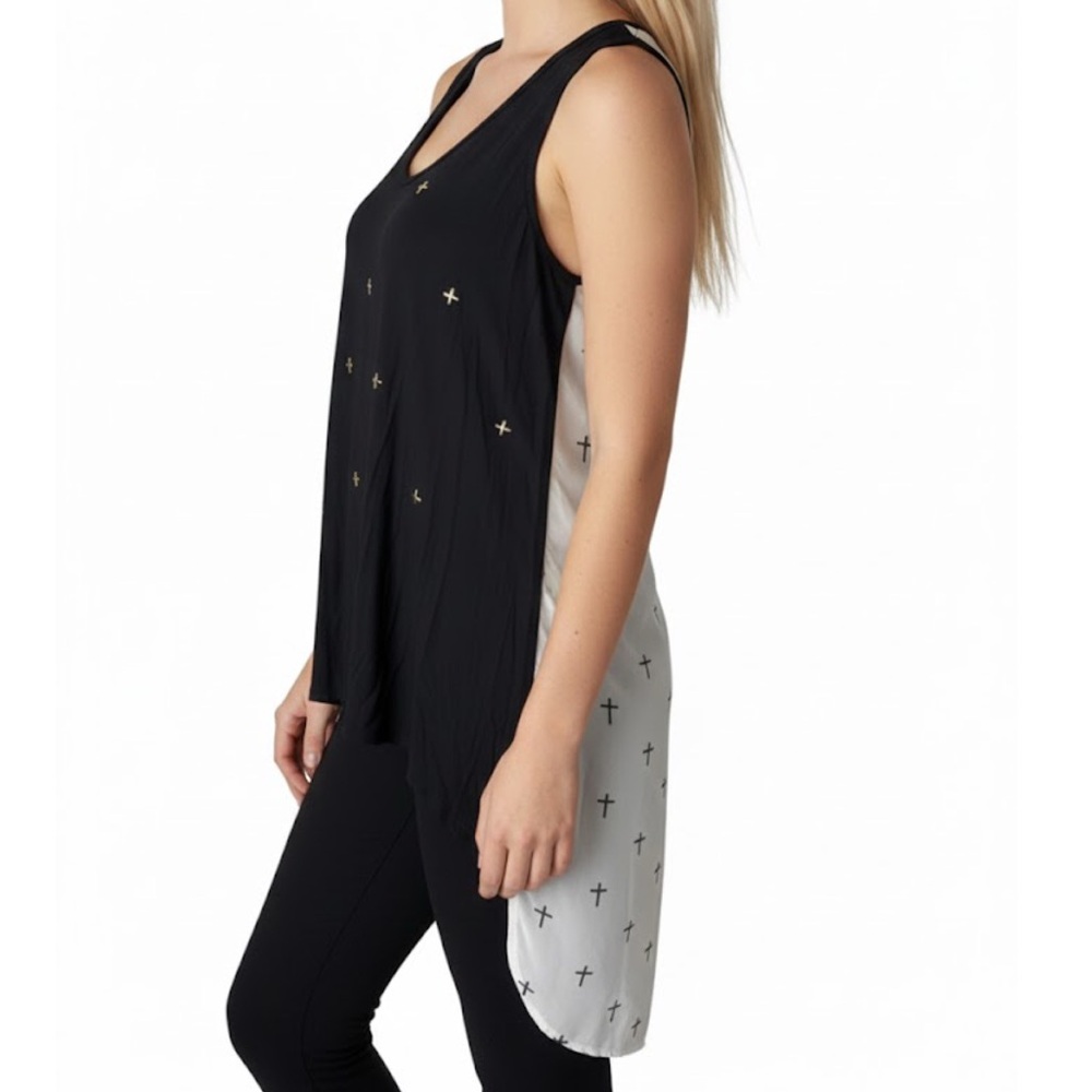 Mauve Hi-Lo Cross Tank (Size: Small)